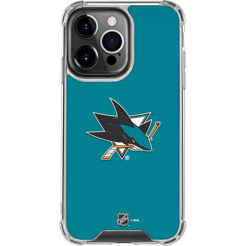 NHL San Jose Sharks Solid Background iPhone 16 Pro Clear Case